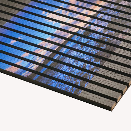 Slatted Wooden Custom-Printed Acoustic Panel